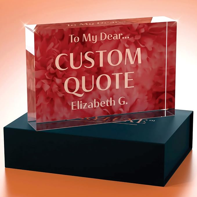 Personalized Gifts, Custom Quote Block Letter Board, Crystal-Clear Acrylic - Image 4