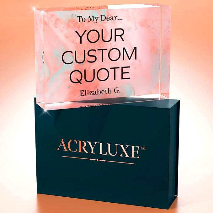Personalized Gifts, Custom Quote Block Letter Board, Crystal-Clear Acrylic - Image 9