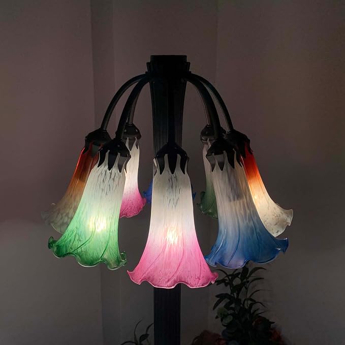 Bieye LS72 Lily Flower Blown Glass Lampshade - Image 4