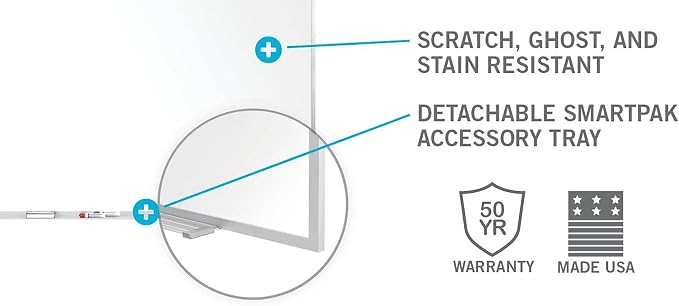 Ghent M1 Porcelain Magnetic Whiteboard, Aluminum Frame - Image 3