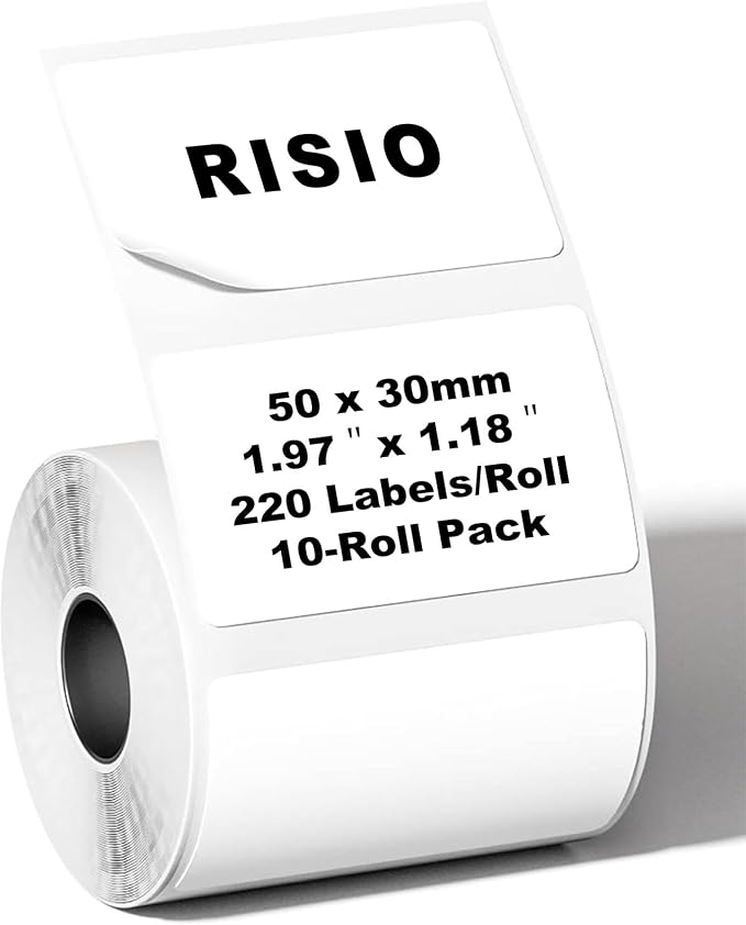 Risio Thermal Labels 2"x1.18", 220 Labels/Roll, Waterproof, Oil-Resistant by Unknown