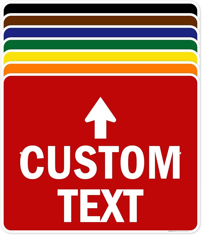 Custom Arrow, Custom Directional Sign, Up Arrow, 24x30 Inches, Rust Free .063 by MySignCenter