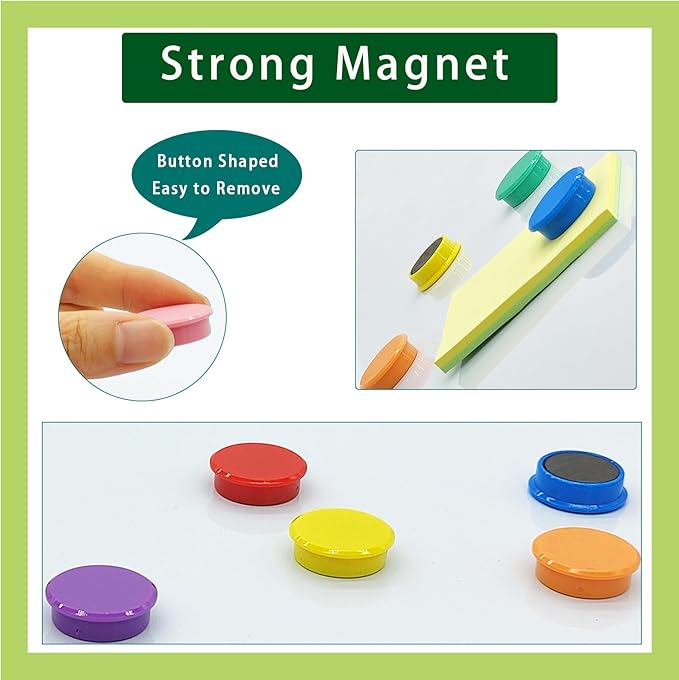 PYJLBX Fridge Magnets, 50 Pack Strong Refrigerator Magnets, Colorful Cute Mini - Image 2
