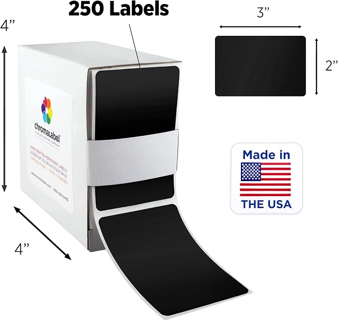 ChromaLabel 2 x 3 inch Permanent Color Code Rectangle Labels, 250 Labels per - Image 2