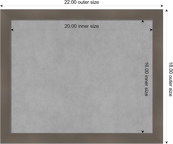 Amanti Art Grey Framed Magnetic Board 18x22 Small Vision Board - Image 4