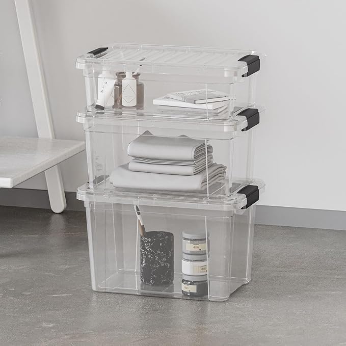 Superio Clear Storage Box with Lid, 2.5 Quart Plastic Container Bins - Image 8