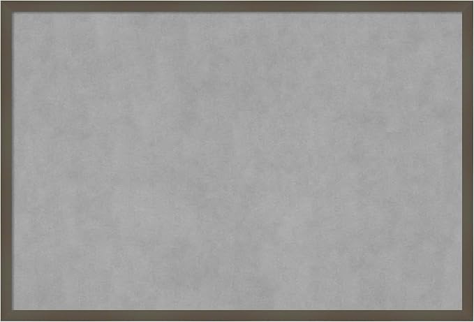 Amanti Art Grey Framed Magnetic Board 25x37 Large Vision Board by AmantiArt