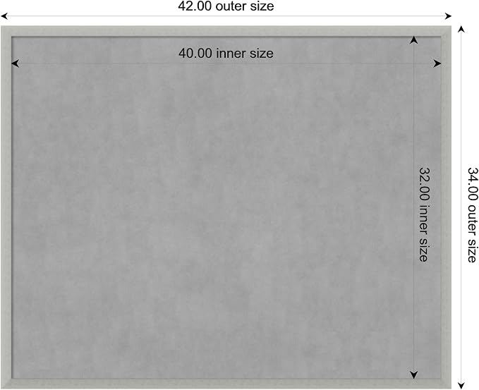 Amanti Art Silver Framed Magnetic Board 34x42 X-Large Vision Board - Image 3