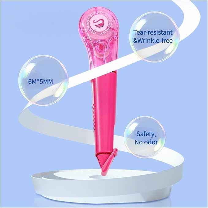 WISOPTUS Correction Tape Pen, 10-Count Pack, 19.69ft Each, Dry Instantly