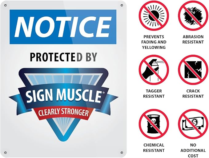 Custom OSHA Style Warning Sign 10" x 14" Plastic Sign, Customizable "Your Text - Image 5