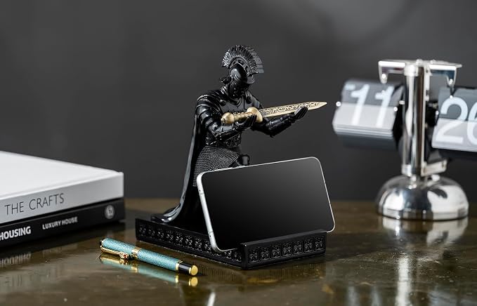 CYXStar Roman Praetorian Prefect Warrior Knight Pen Holder Desk Ornament Resin - Image 6