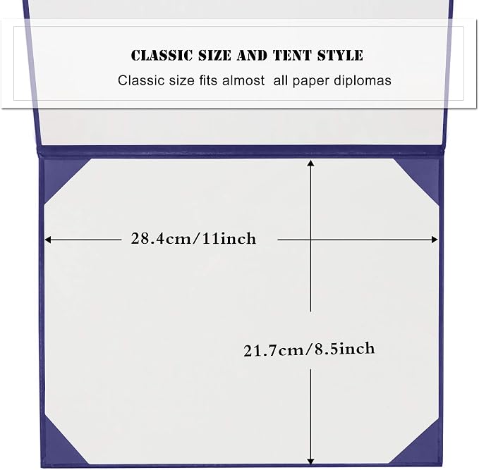 Diploma Cover 8.5” x11” Diploma Holder of Graduation Leatherette Padded - Image 6