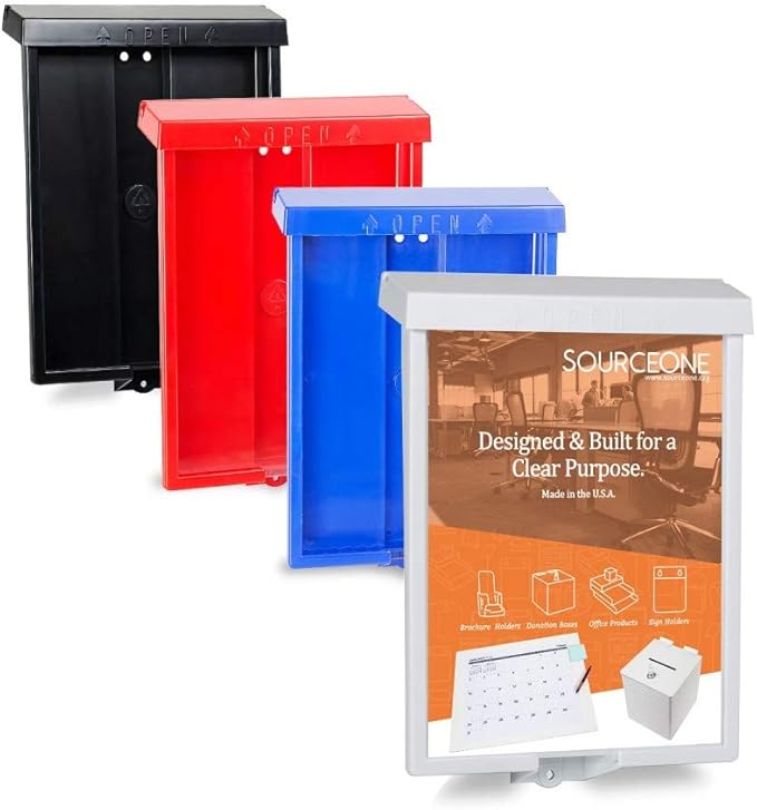 SOURCEONE.ORG Outdoor Real Estate Style Brochure Holder Color Variety White - Image 2
