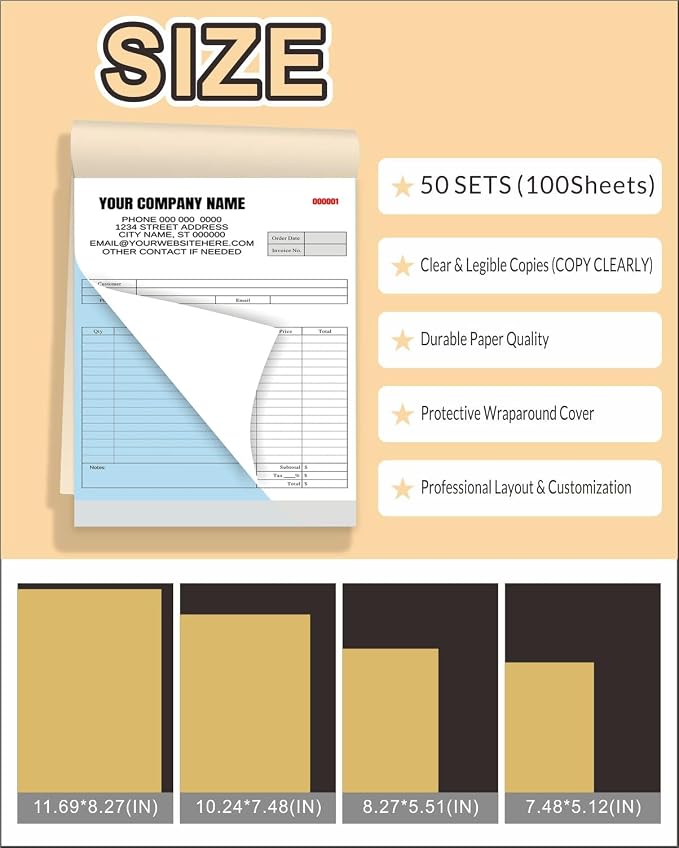 Custom Carbonless Invoice Book - Image 2