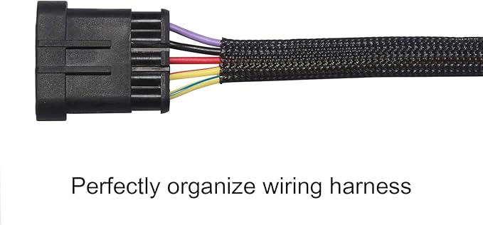 50ft - 1/4 inch & 1/2 inch PET Expandable Braided Sleeving – Black – Alex Tech - Image 3