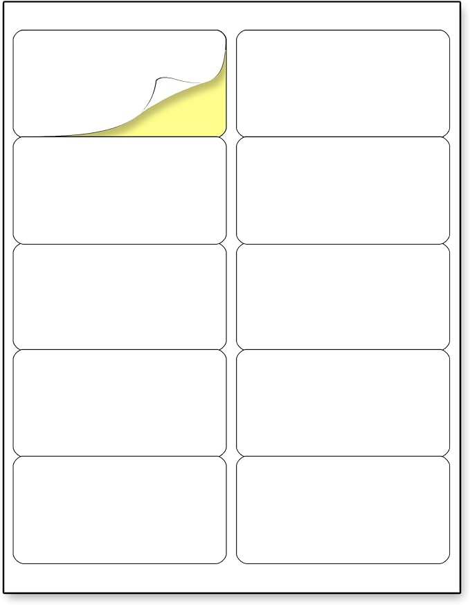 30 Sheets, Printable White Sticker Labels, Laser/Inkjet Printing by TownStix