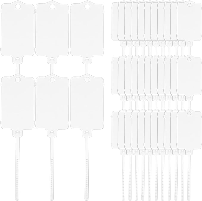 LeonBach 100 PCS Plastic Shipping Tags, 1.46" x 2.48", Waterproof Labels by LeonBach