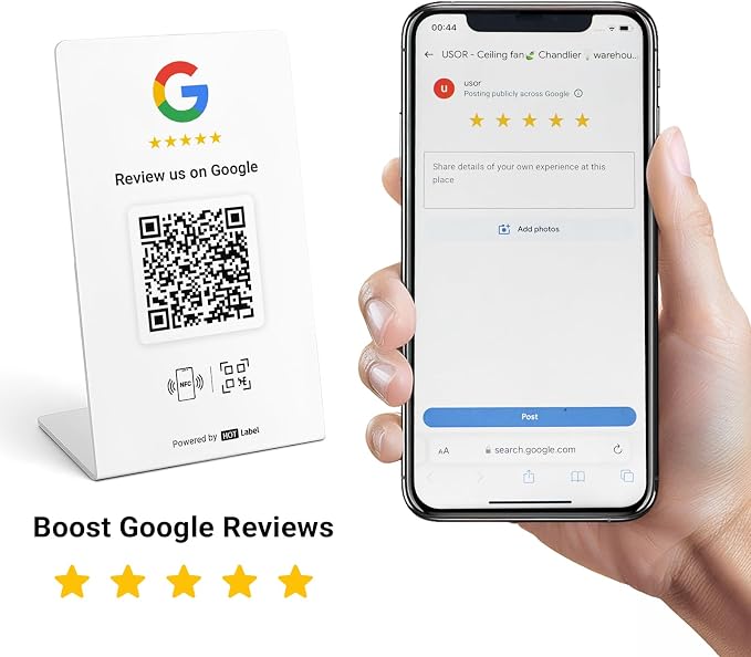 HotLabel Review Stand 1-Pack + Bonus Review Tap Card 1-Pack + - Image 2