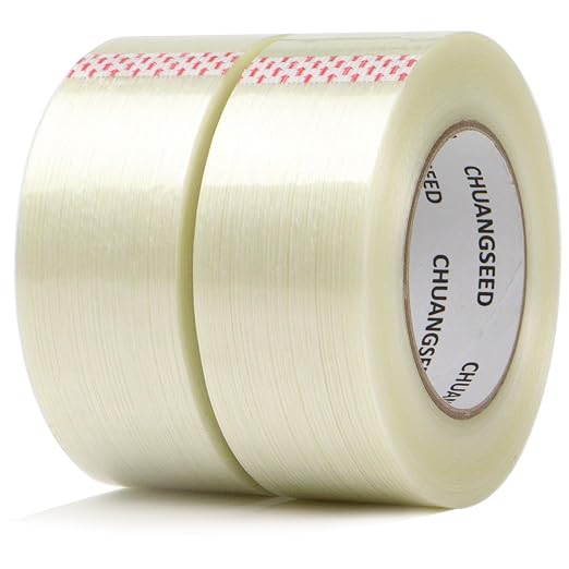 CHUANGSEED 2-Pack Mono Filament Strapping Tape 6.2mil x 2Inch x 30yds Commodity by CHUANGSEED