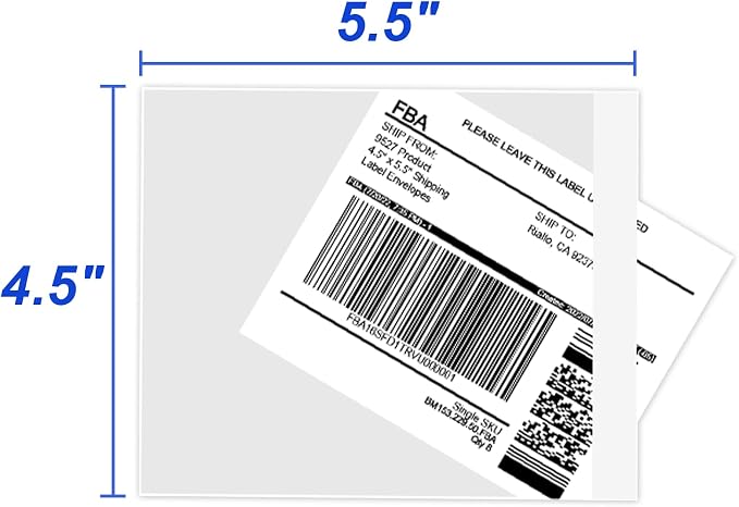 9527 Product 4.5" x 5.5" Clear Adhesive Top Loading Packing List/Shipping Label - Image 3