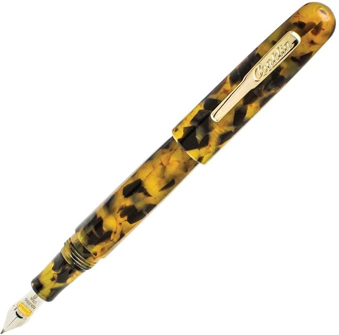 Conklin All American Fountain Pen in Tortoiseshell – Medium Nib, Vintage Design by Conklin