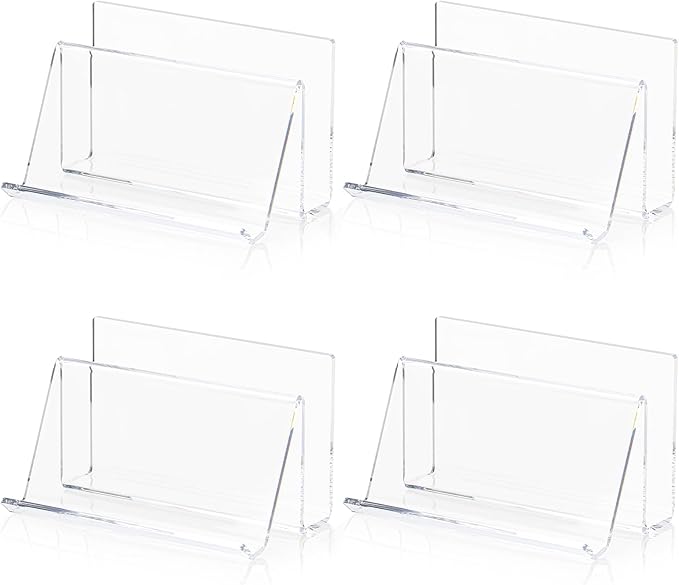 4 Pack 3x5 Index Card Display Holder Acrylic Cards Holder Stand Acrylic - Image 2