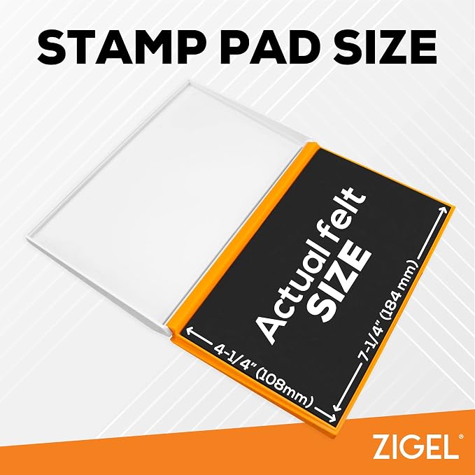 Plastic Case Stamp Pad Large Size, Light Blue Color - Image 4