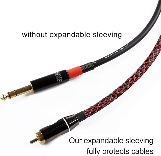 25ft - 1/4 inch PET Expandable Braided Sleeving – BlackRed – Alex Tech Braided - Image 2