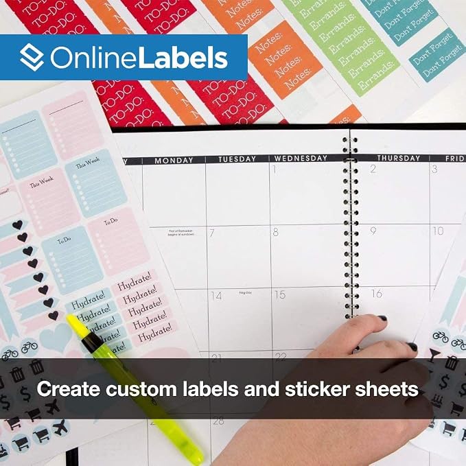 OnlineLabels 8.5" x 11" Full Sheet Sticker Paper – Permanent Adhesive - Image 6
