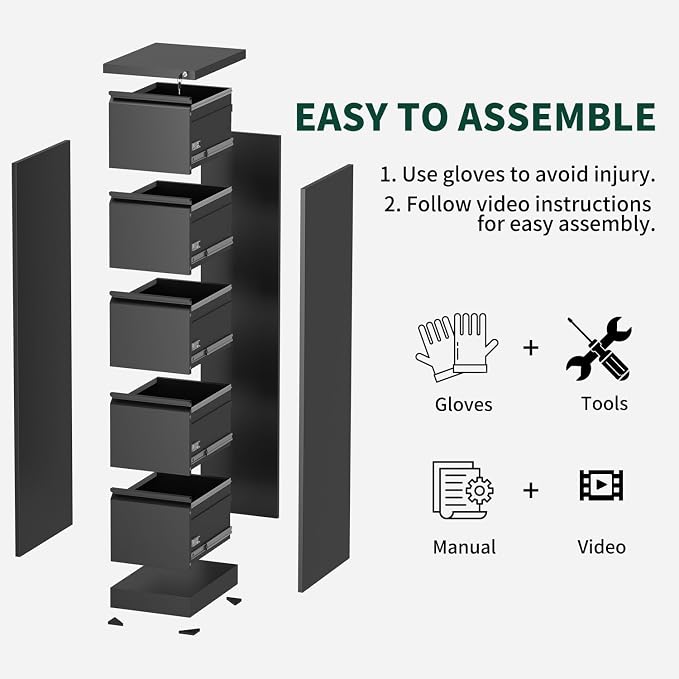 Yukimo 2 Drawer File Cabinet - Image 7