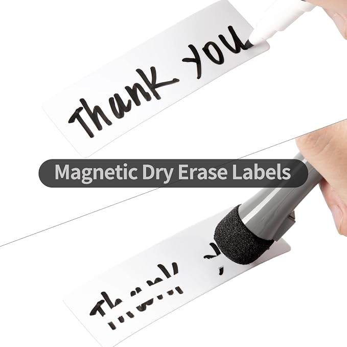 OQUYDEA 100-Pack Dry Erase Magnetic Labels - Image 3