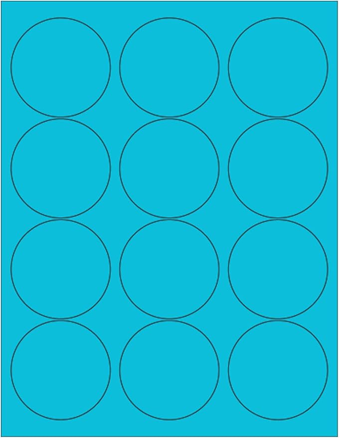 NextDayLabels - 8-1/2 x 11 Neon Color High Light Fluorescent Labels by NextDayLabels