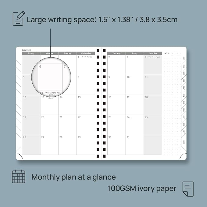 POPRUN 2026 Planner with Hourly Schedule, Vertical Layout - Image 4