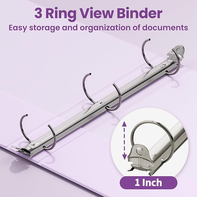 SUNEE 3 Ring Binder 1 Inch 1 Pack - Image 3