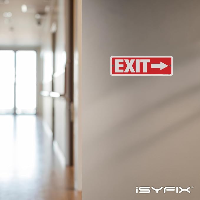 iSYFIX Exit Signs 6 Pack 12x4 Inch - Image 4