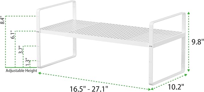 SOFRON Expandable Cabinet Storage Shelf Stackable Organizer Rack - Image 2