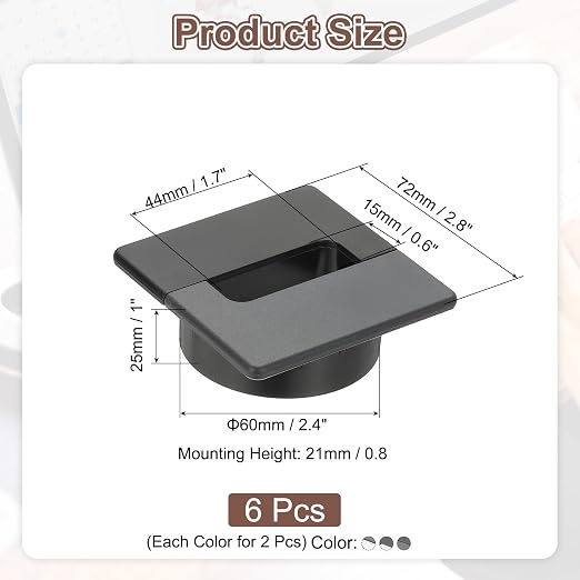 PATIKIL 2.8inch Desk Grommet - Image 2