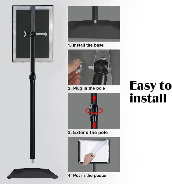 Golemas Adjustable Sign Stand for Display, - Image 5