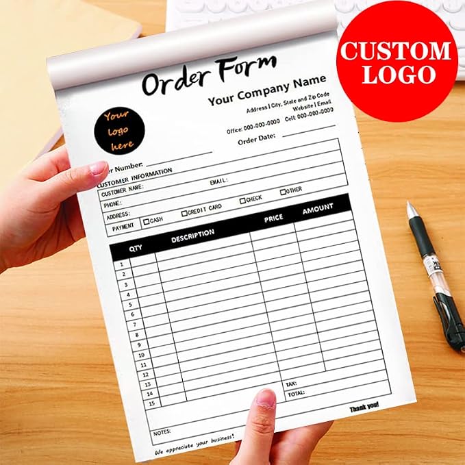 Personalized Invoice Book Custom 2 Part/3 Part Receipt Book Quote Estimate - Image 7