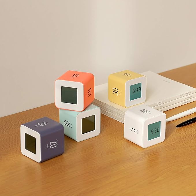 mooas Multi Cube Timer/Rotating Flip Clock Timer, Simple Operation, Digital - Image 8