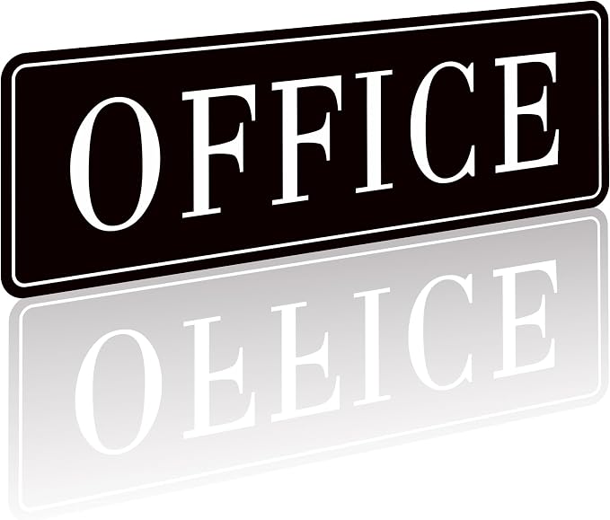 The Office Door Sign for Home and Business，Self-Adhesive Waterproof and by LUHIMO