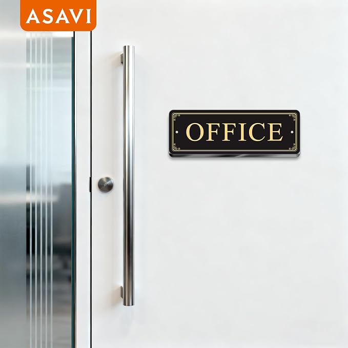ASAVI “OFFICE” Acrylic Door Sign – Waterproof & Fade-Resistant Office Label - Image 8