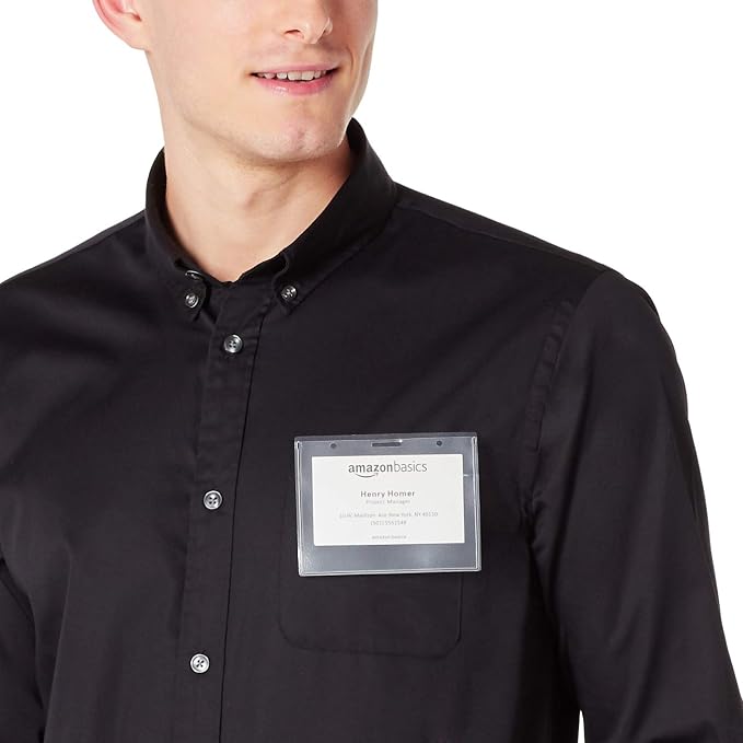 Amazon Basics Horizontal Magnetic Name Badge Holder - Image 10