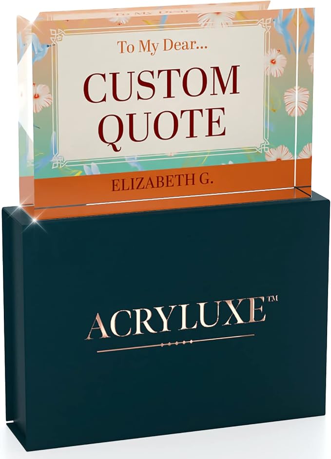 Personalized Gifts, Custom Quote Block Letter Board, Crystal-Clear Acrylic by MySignCenter