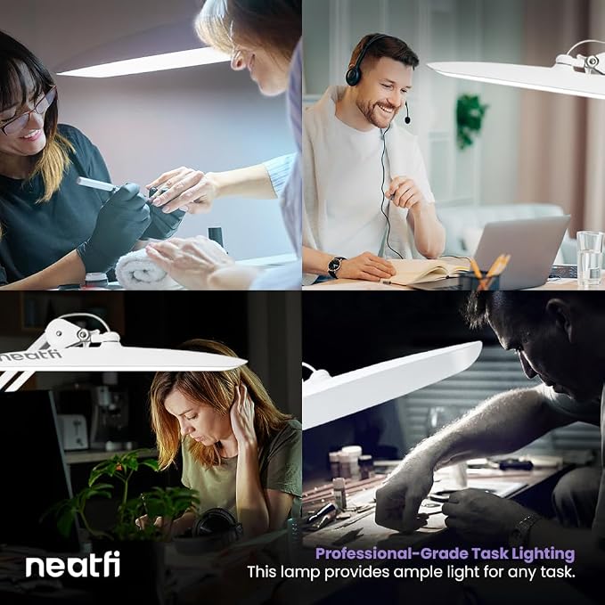 Neatfi XL 2, 200 Lumens LED Task Lamp, 4 Level Brightness, 3 Light Modes - Image 9