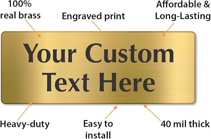 SmartSign Custom Brass Sign - Image 3