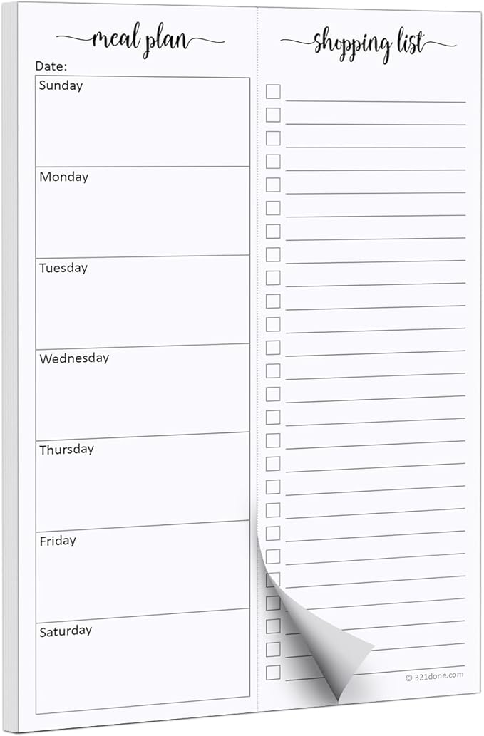 321Done Meal Planning Notepad by 321Done