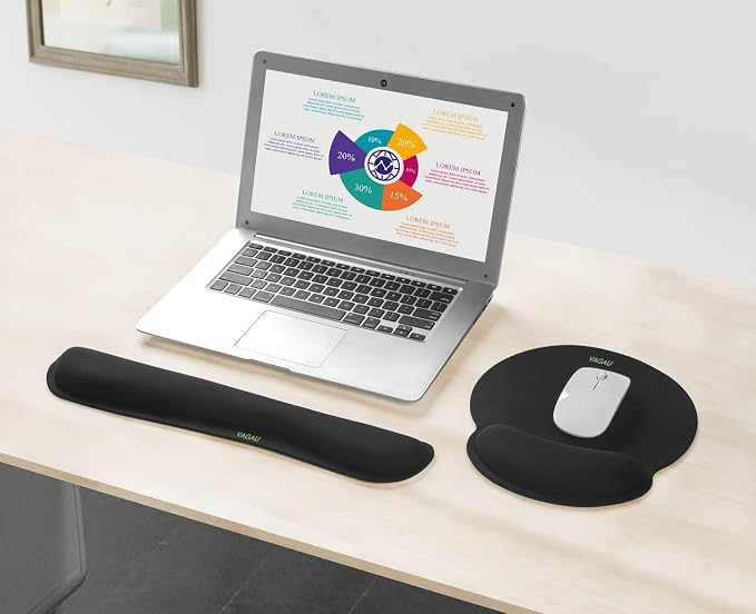 Ergonomic Mouse Pad with Wrist Rest Premium Memory Foam Keyboard and Mouse - Image 7