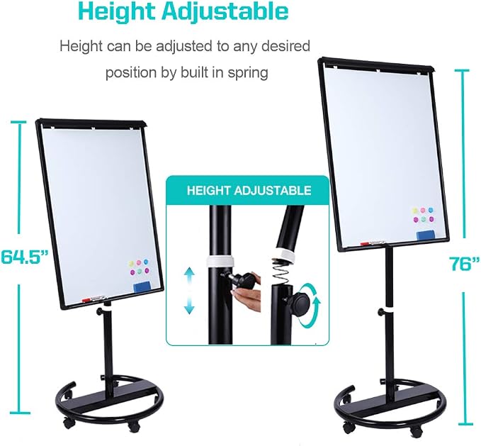 40 X 28 Inch Mobile Magnetic Whiteboard on Wheels, Rolling Dry Erase Board - Image 2
