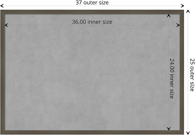 Amanti Art Grey Framed Magnetic Board 25x37 Large Vision Board - Image 4